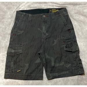 Fox Racing Camo Cargo Shorts with Embroidered Logos size 29